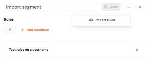 The import rules screen in the Product Fruits administration