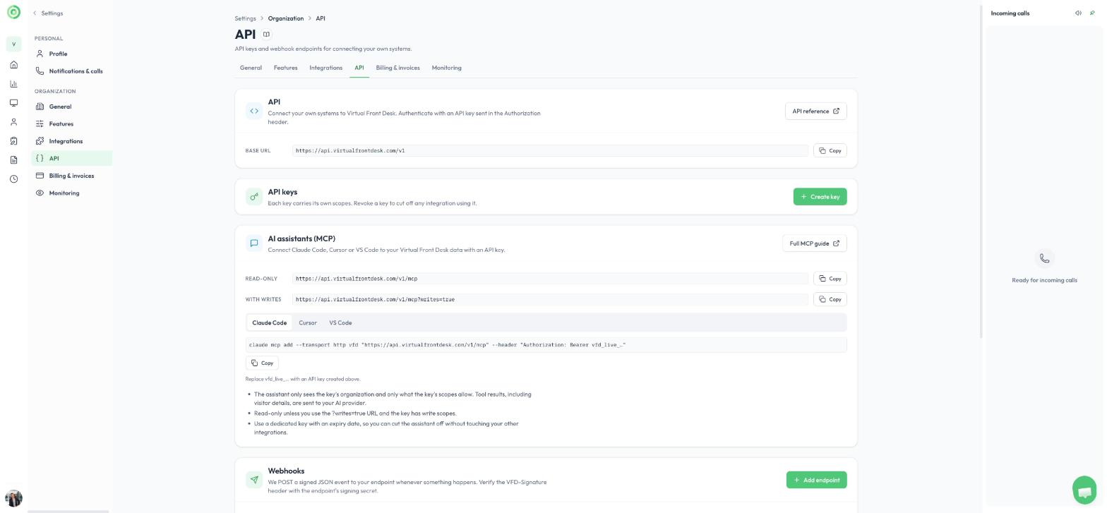 La page API
