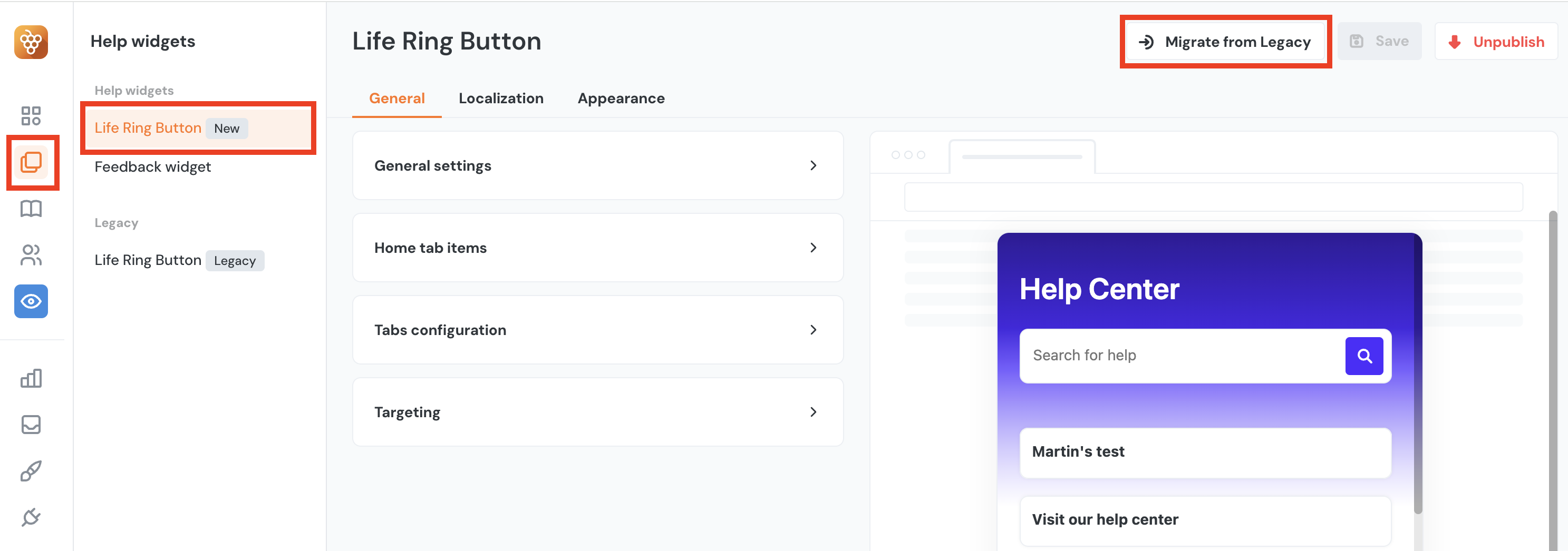 Life Ring Button Overview - Product Fruits Help Center