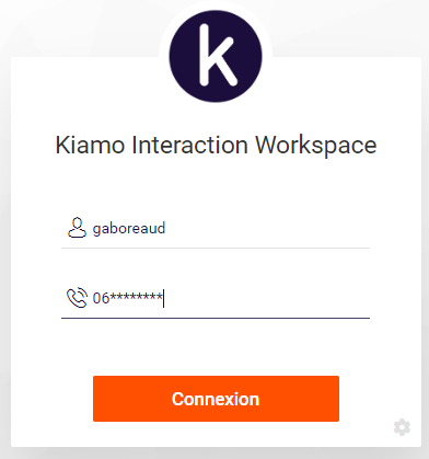 Kiamo Interaction Workspace 
gaboreaud 
Connexion 
