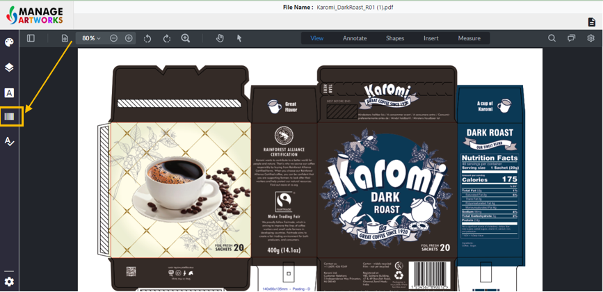 To inspect your packaging artwork for barcodes' scan grade, magnification and more