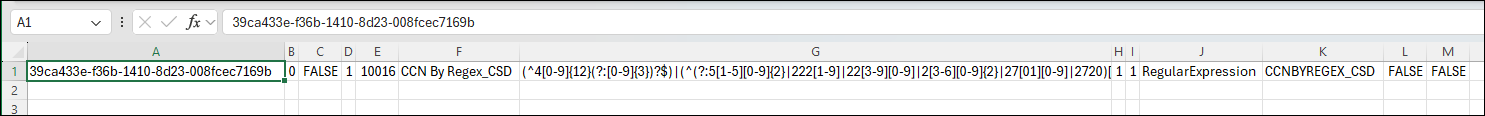 Sample Exported Custom Data Type XML in Excel