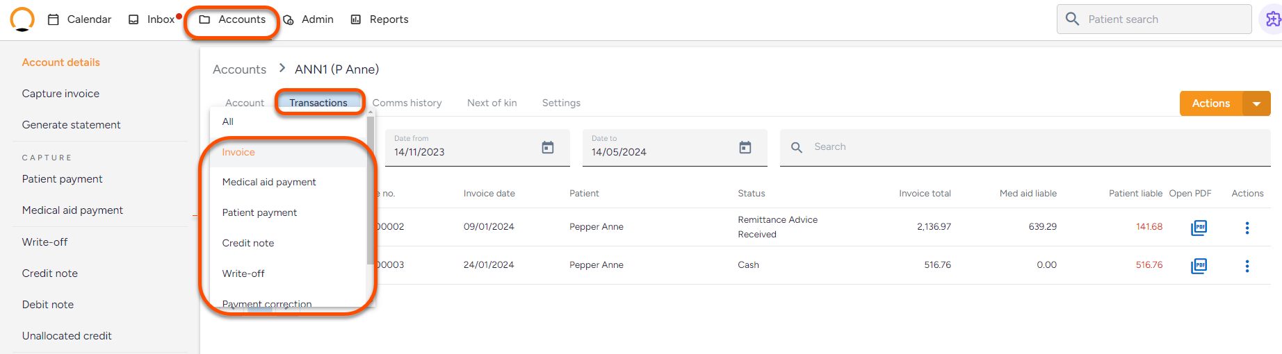 How to view transactions and invoices on an account - Help Centre