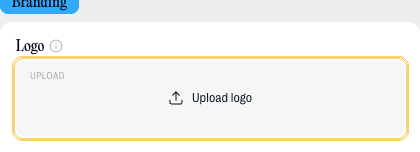 Logo upload control in studio branding settings