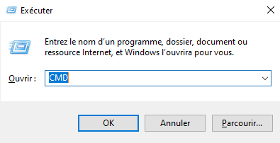 Exécuter 
Entrez le nom d'un programme, dossier, document ou 
ressource Internet, et Windows l'ouvrira pour vous. 
Ouvrir : 