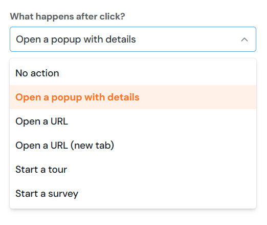the what happens after click menu of a newsfeed item