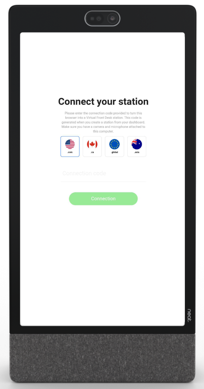 Enter your station’s connection code