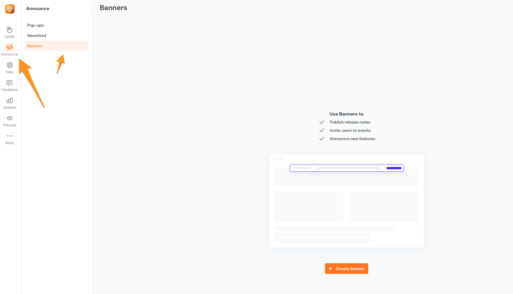 Banners Overview - Product Fruits Help Center