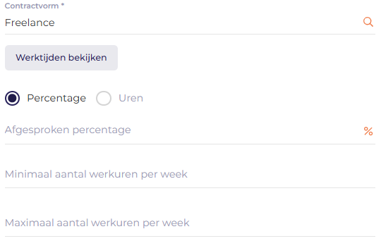 Freelance contract - percentage