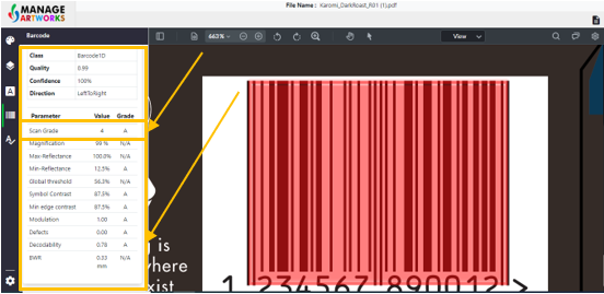 To analyze and measure the quality of barcode on your packaging artwork