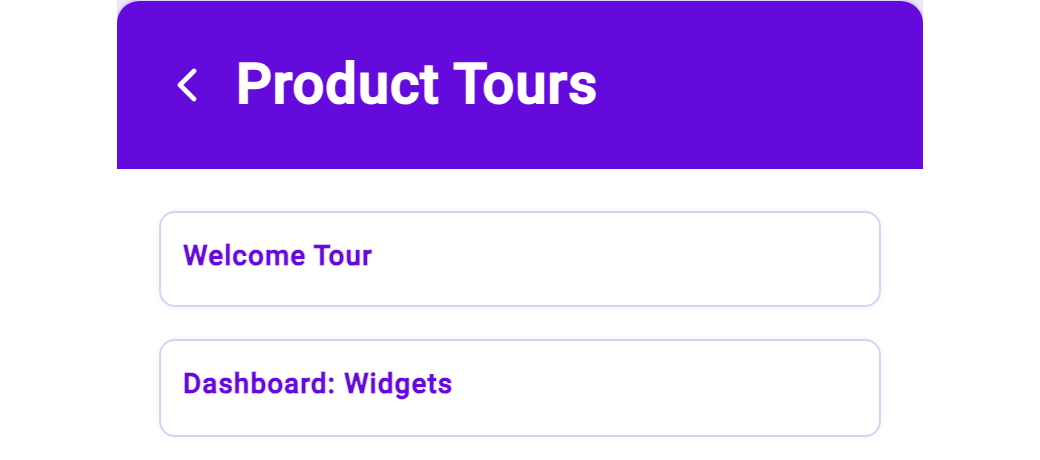 Product Tours with the tours Welcome Tour and Dashboard: Widgets