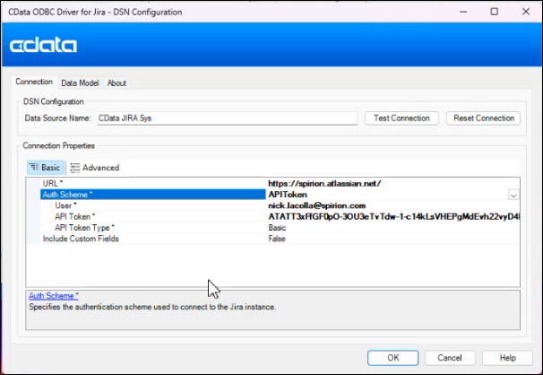CData ODBC Driver for Jira - DSN Configuration