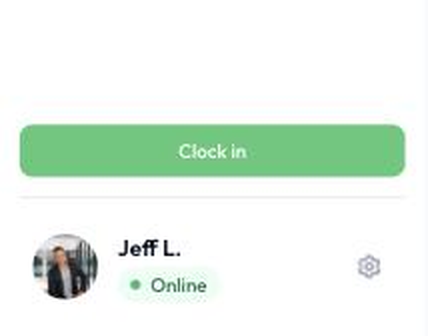 The Clock in button