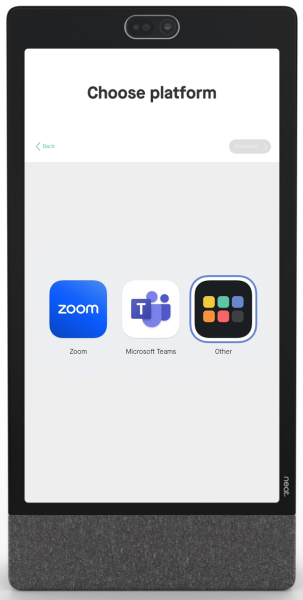 Tap Other on the Choose platform screen