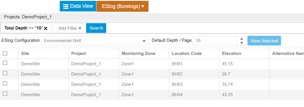 Exporting Bore Log data to ESlog - ESdat Knowledge Base