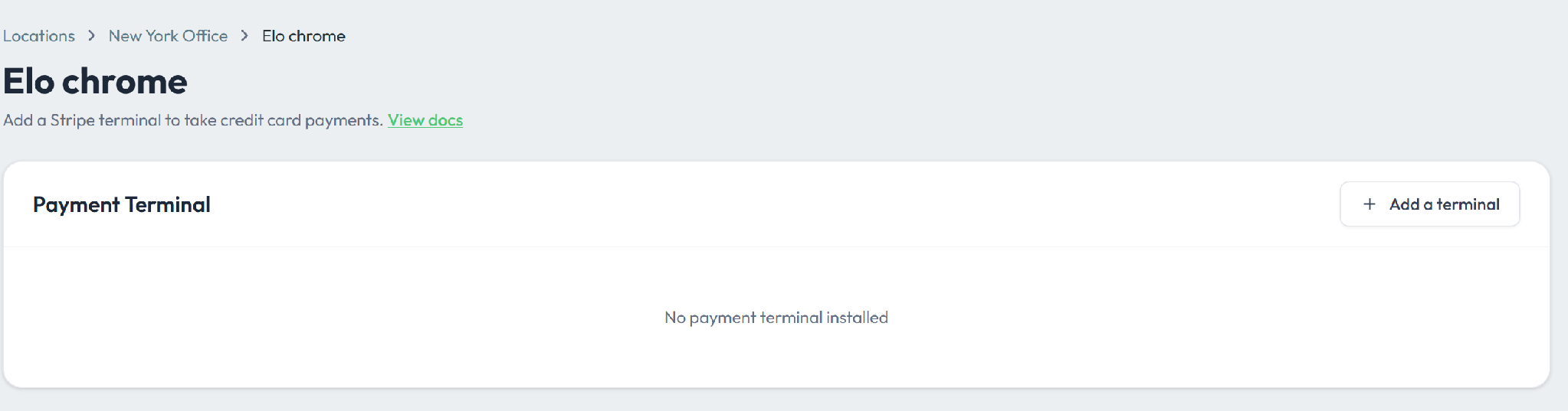 The Payment (POS) tab of a station