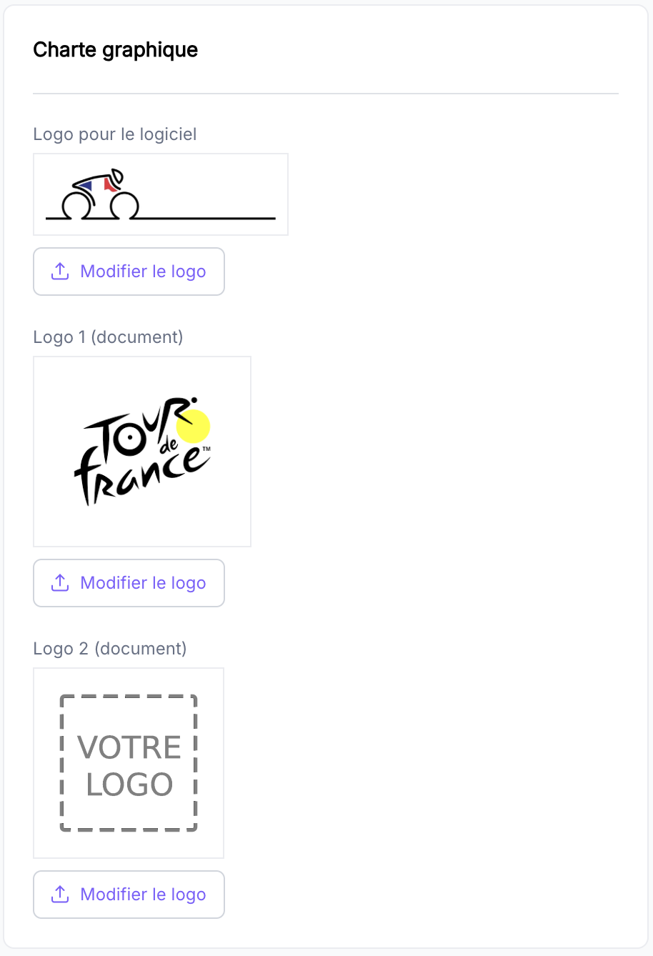 Bouton Paramètres dans le menu latéral, section Divers