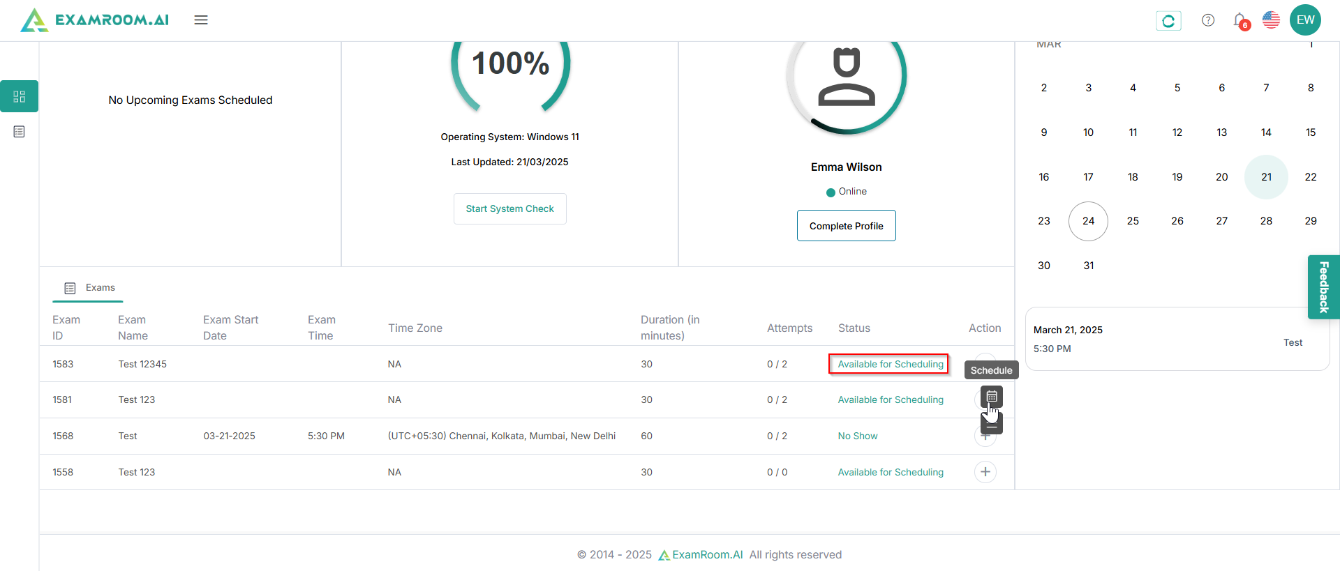 Test Center Based Exam Candidate Self Help Guides