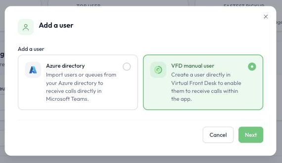 Choosing how to add a user