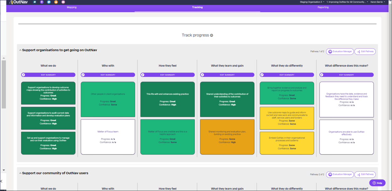 Track Progress - OutNav Help Centre