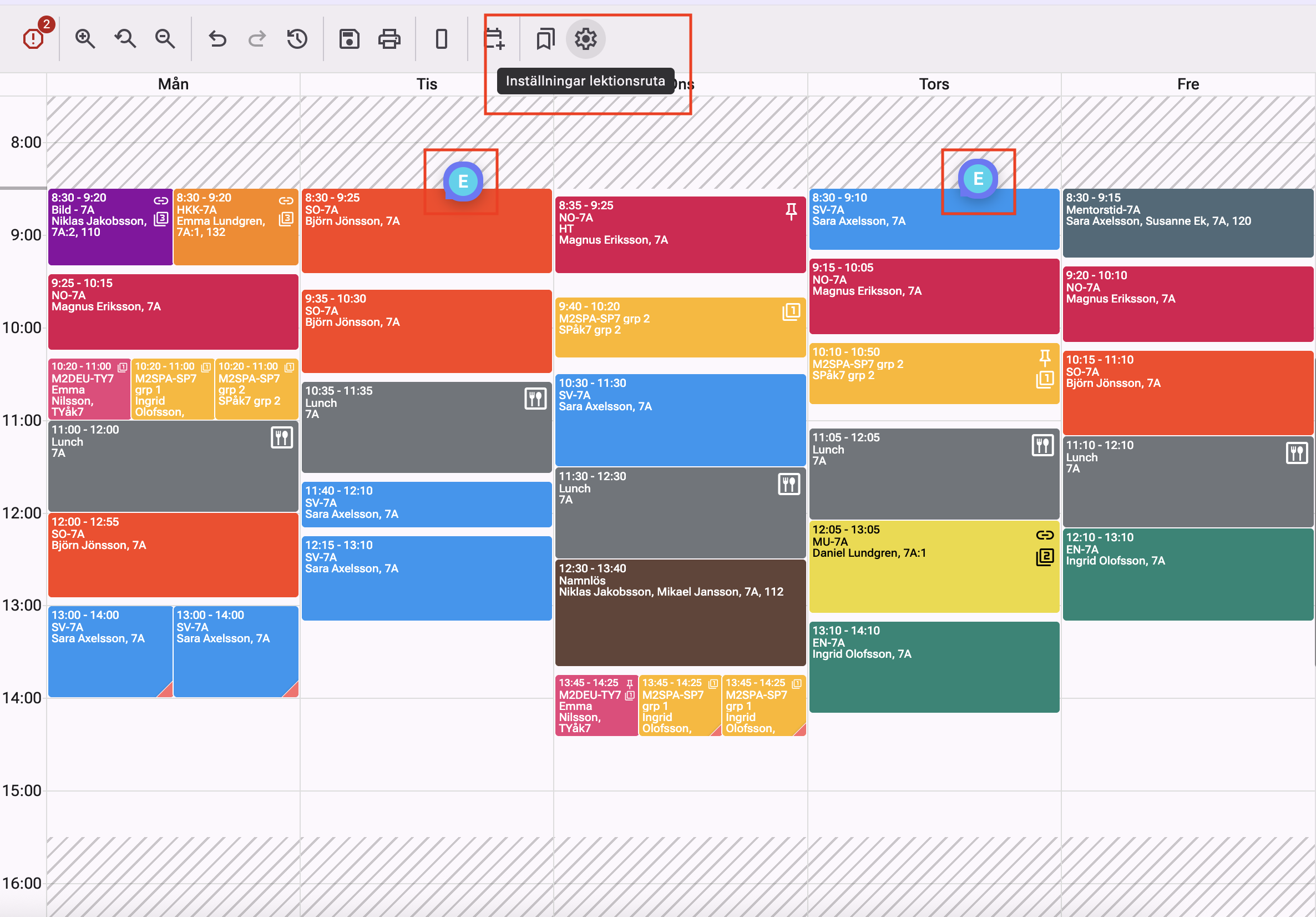 Opmerkingen direct in het rooster