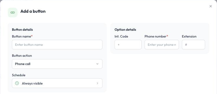 A phone call button