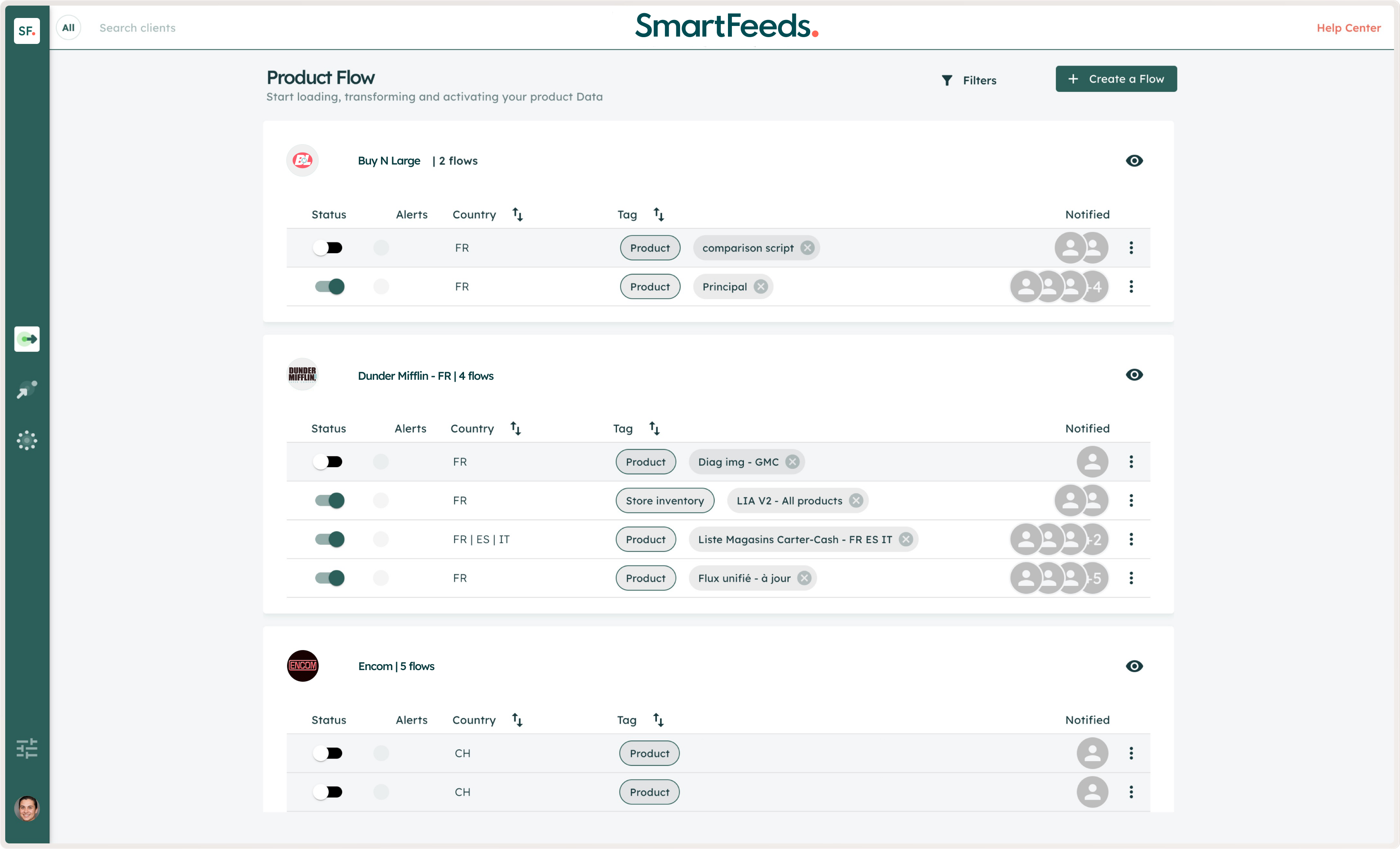 ProductFlow Screen
