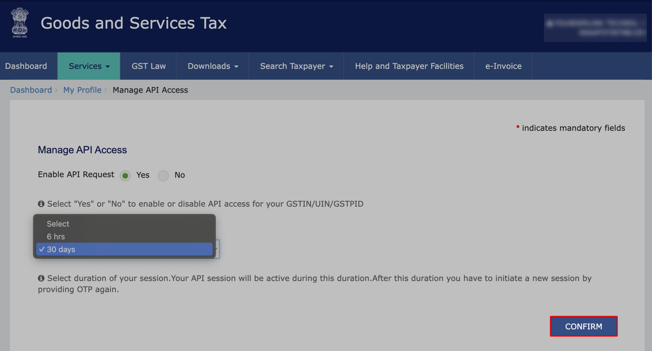 How to enable gst api access help center