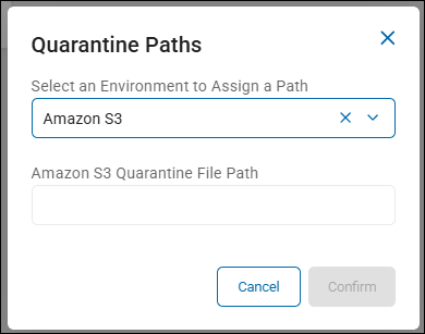 Single environment quarantine path