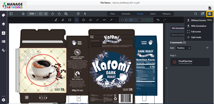 To download the file with annotation