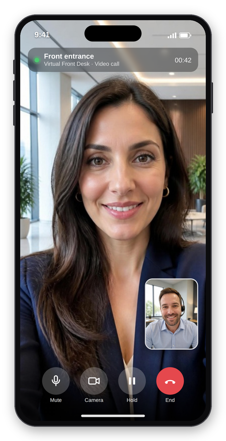 Answer visitors face to face from your iPhone
