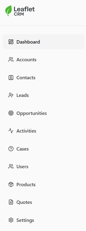 A picture of a menu from a banking app