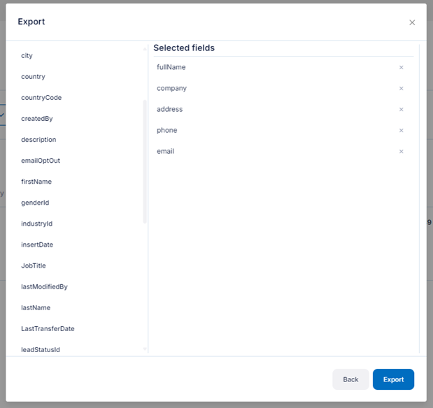 A screenshot of a export

Description automatically generated