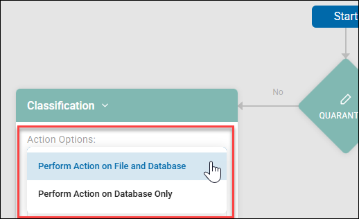 Perform Action on File and Database or Database Only - Scan Playbook example