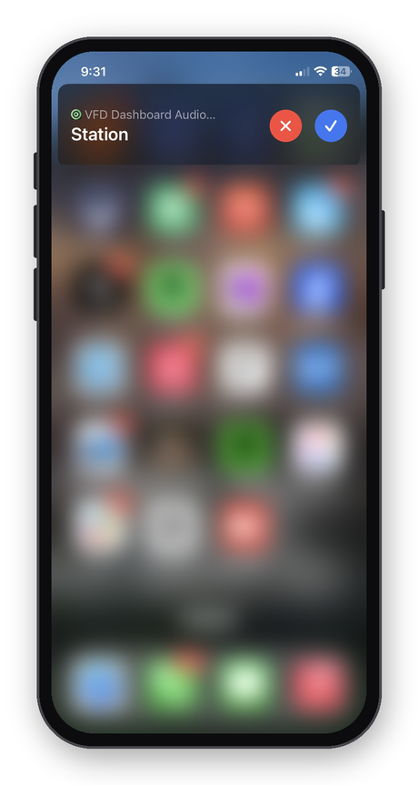 A call notification on iPhone