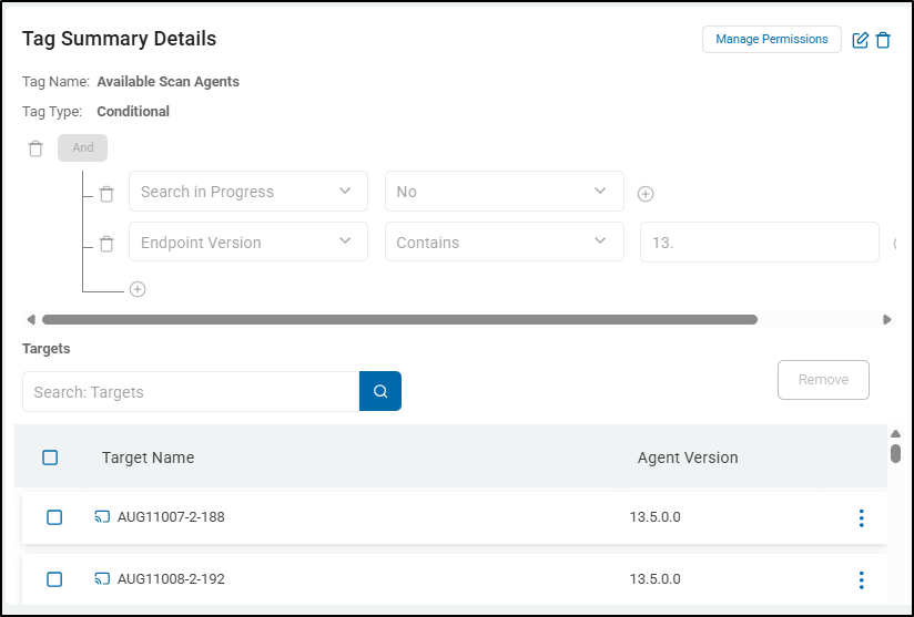 Search In Progress combined with Endpoint Version