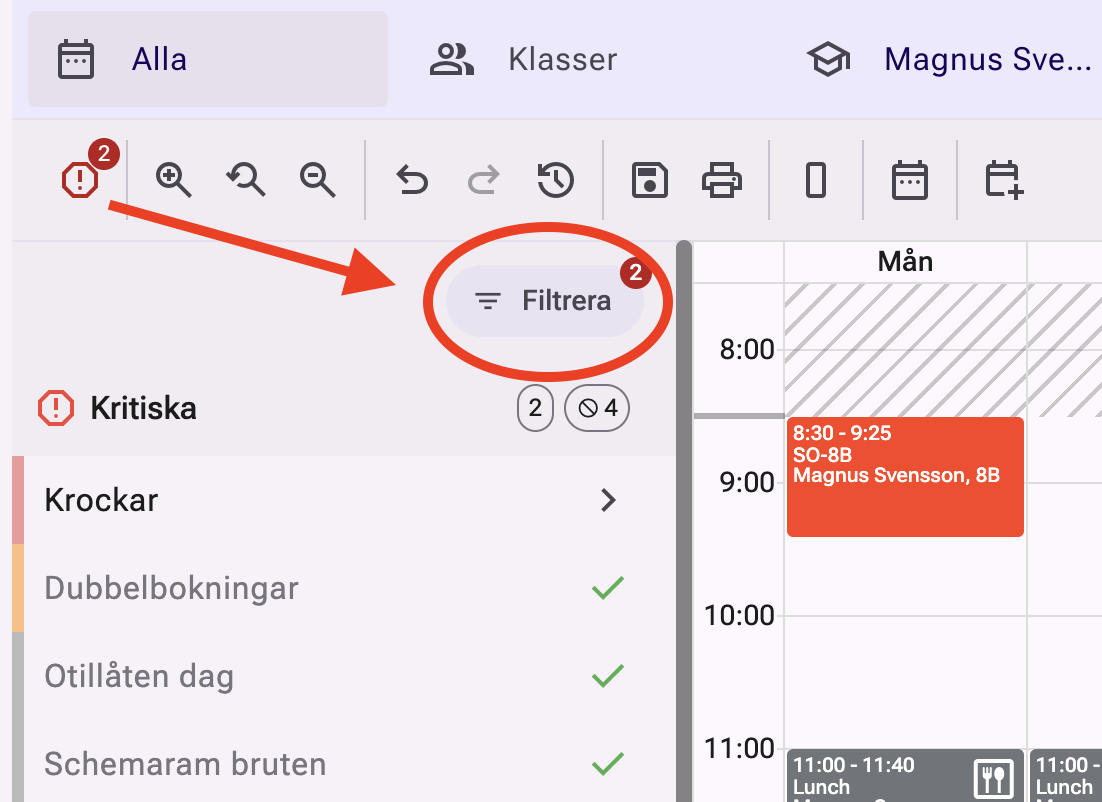 New feature: Schedule Warning Filters