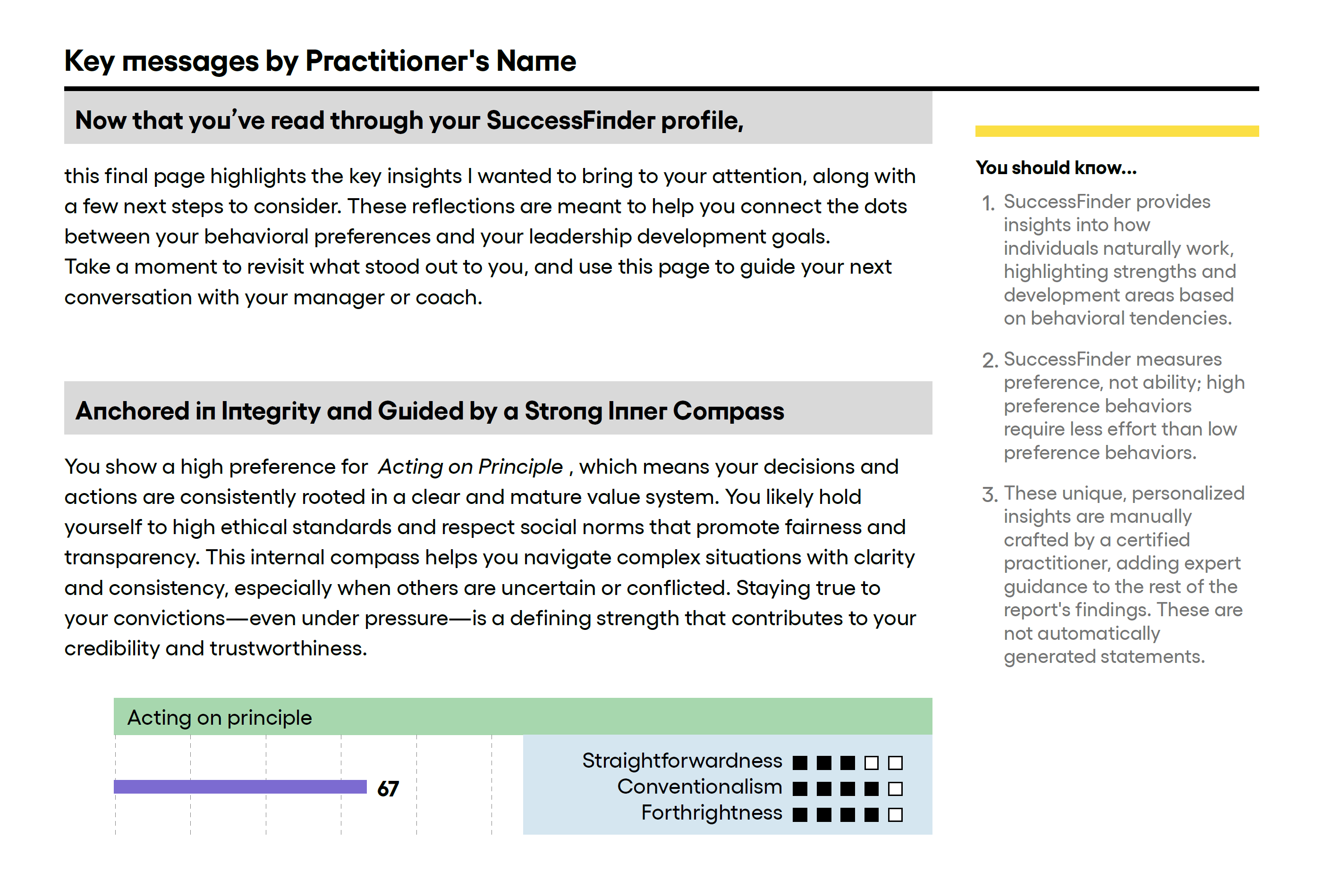 How to configure your key messages - SuccessFinder Help & Resources Center