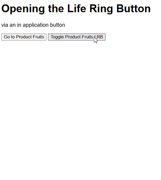 Custom launcher for the Life Ring Button - Product Fruits Help Center