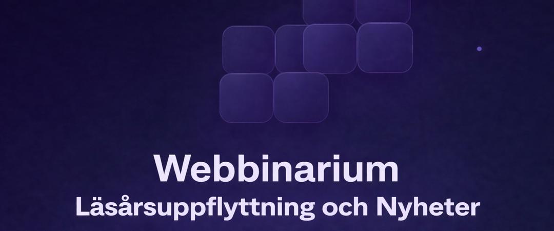 Webbinarium inför nytt läsår