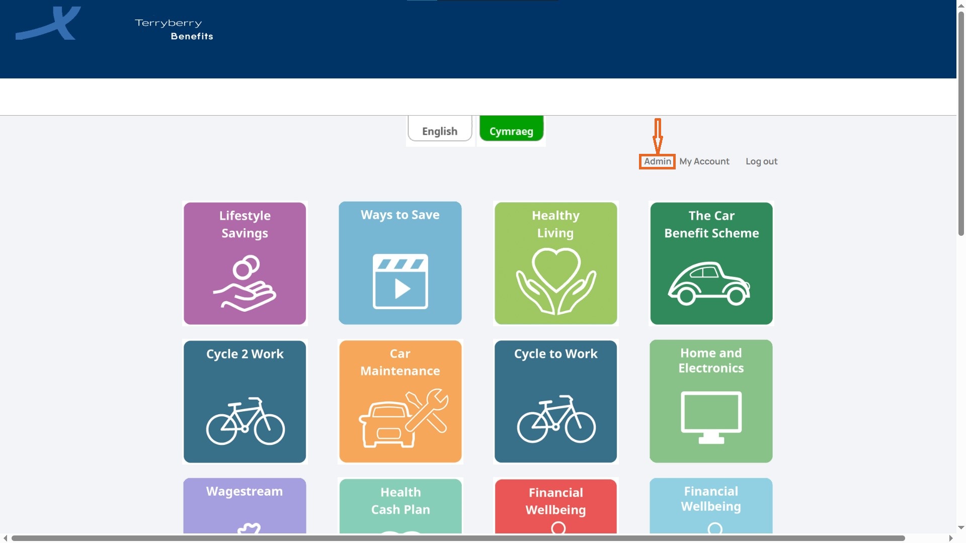 Benefits Hub page