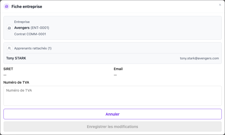 Comparaison avant / après dans l'extranet formateur