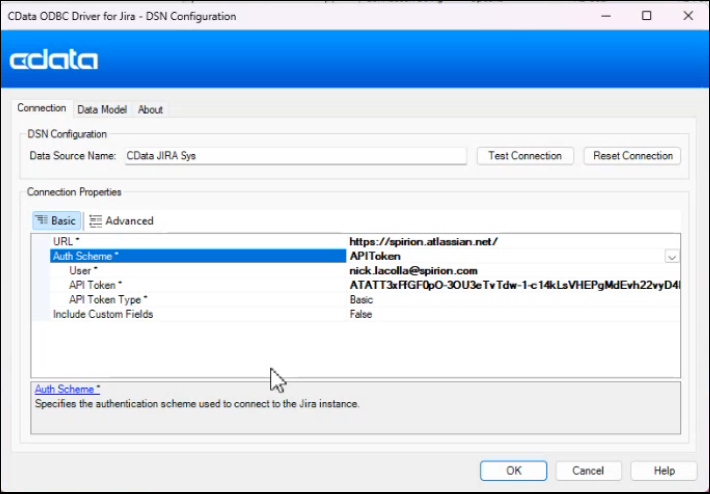 CData ODBC Driver for Jira - DSN Configuration