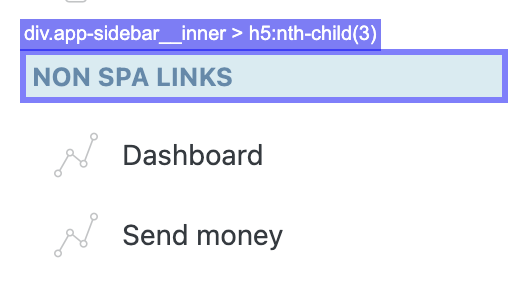 An example of a targeted element with an :nth child selector