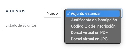 Documentos adjuntos estándar